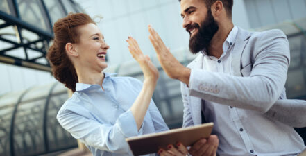 01-Succesful enterprenours and business people achieving goals