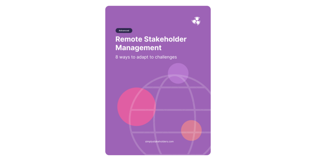eBook cover: remote stakeholder management.