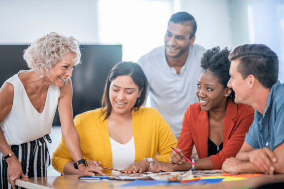 The importance of stakeholders - a diverse group of people representing a group of stakeholders.