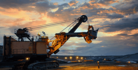 Image of mining equipment on a mine site